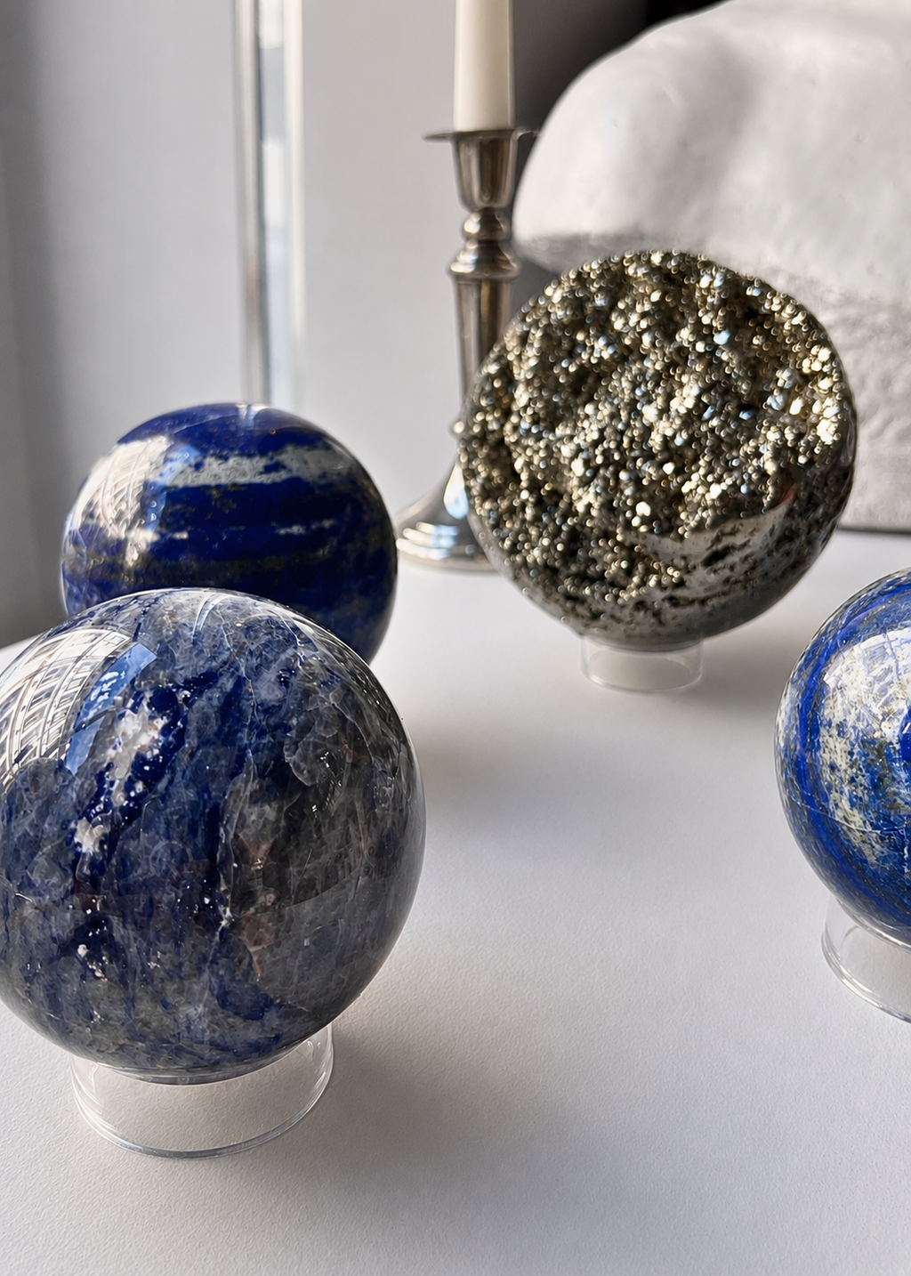 Blue Lapis Lazuli Sphere 3 by Pietra Studio Milano 