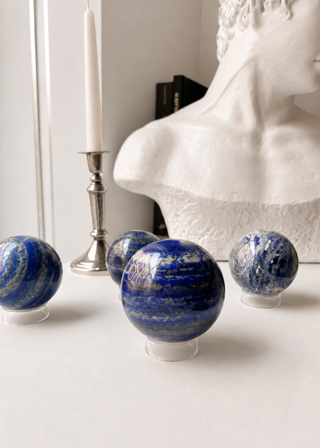 Blue Lapis Lazuli Spheres by Pietra Studio Milano 