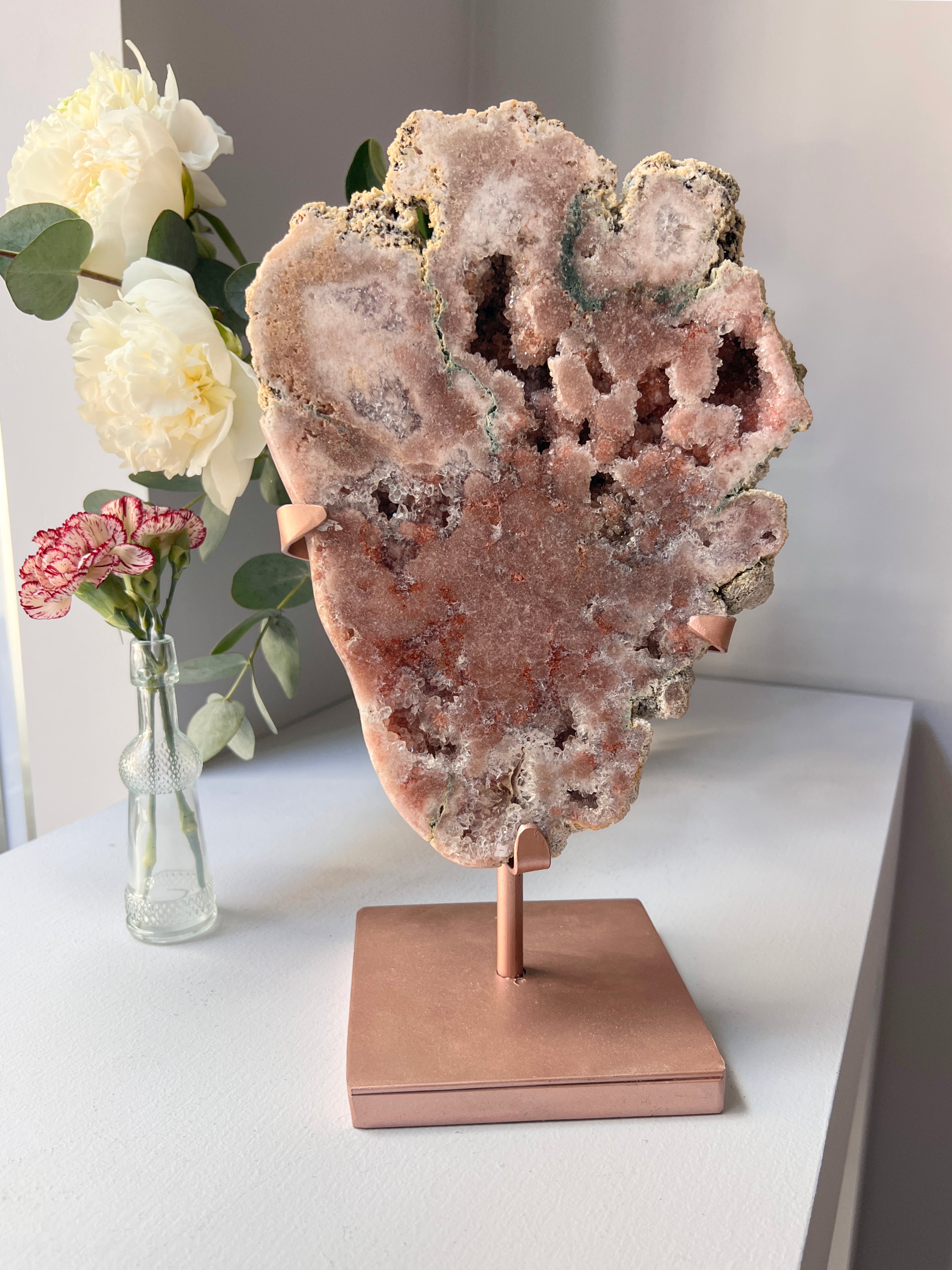 Coppia di Ametista Rosa - Cuore Geode II