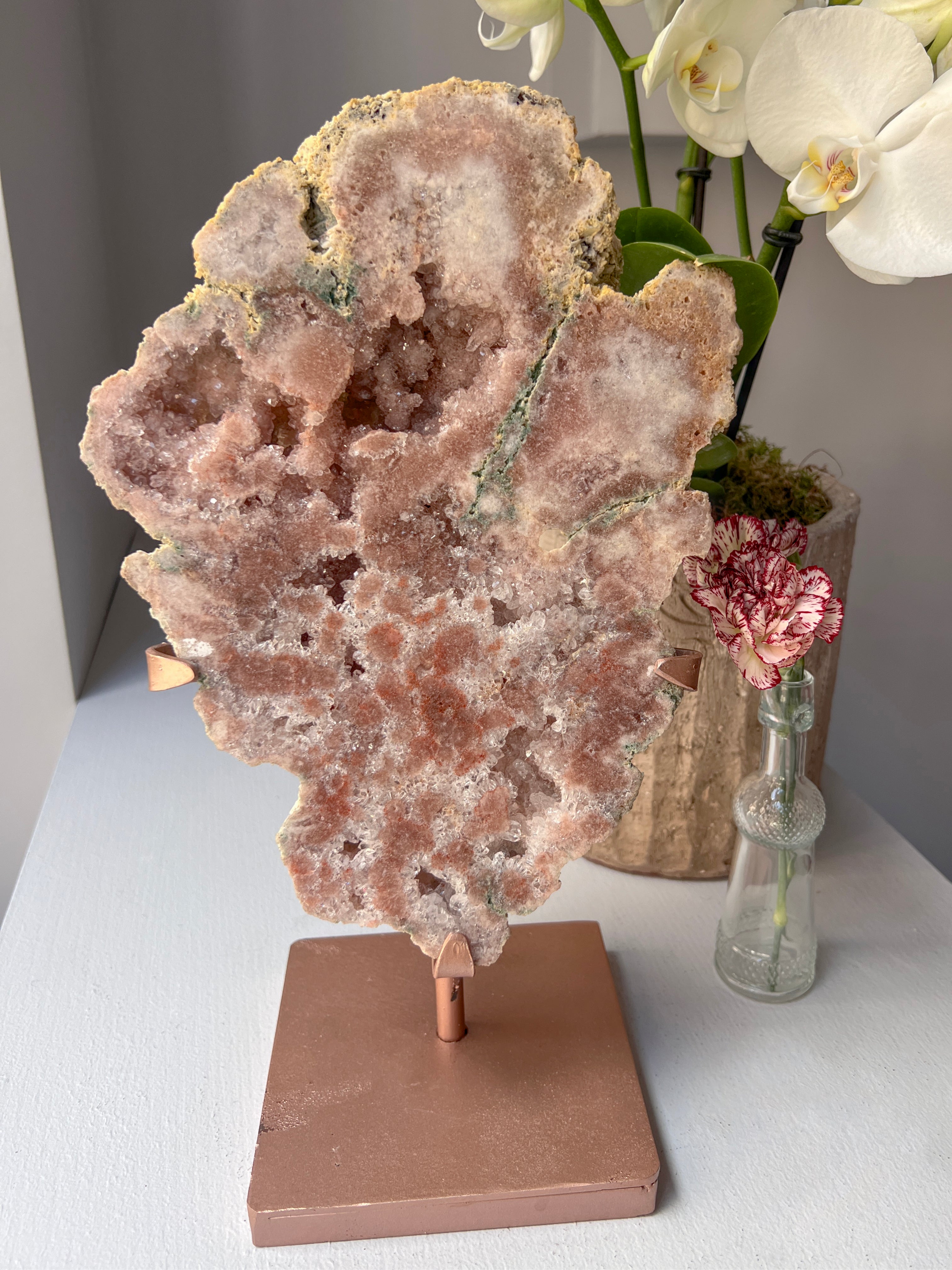Coppia di Ametista Rosa - Cuore Geode
