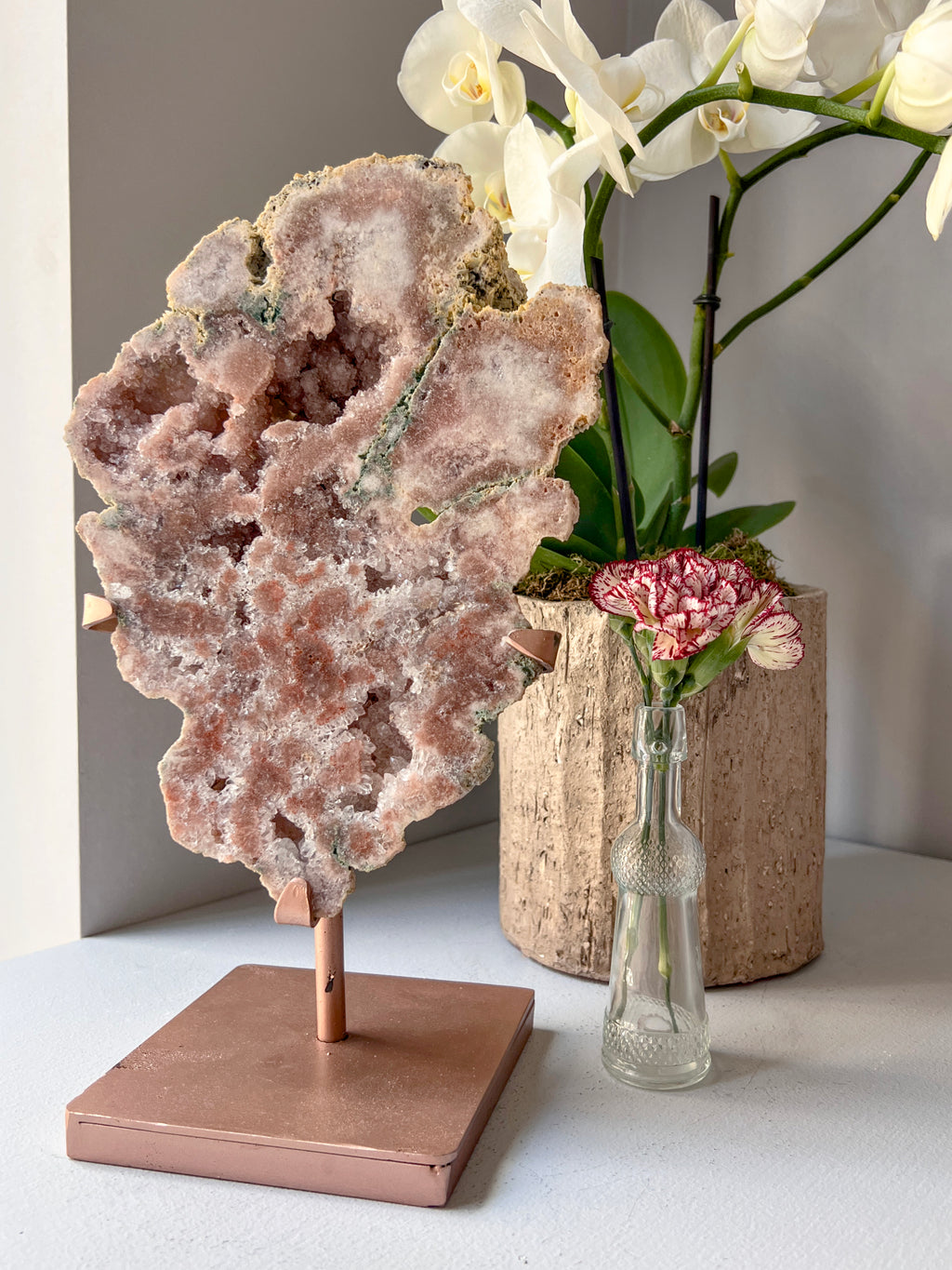 Coppia di Ametista Rosa - Cuore Geode