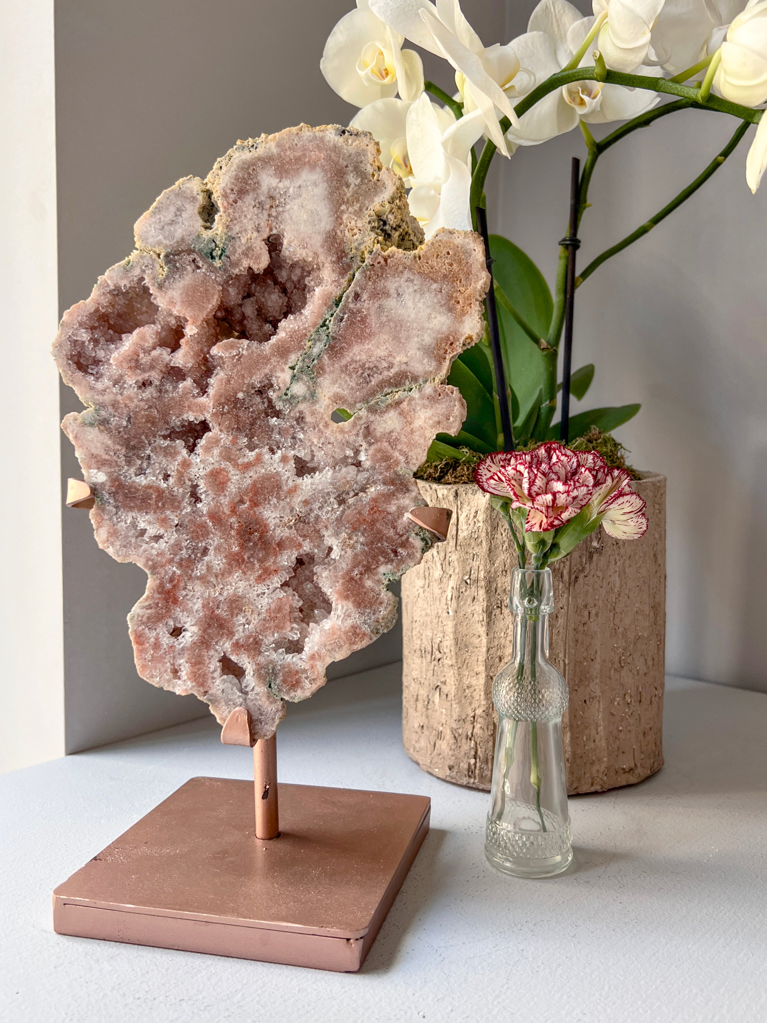 Coppia di Ametista Rosa - Cuore Geode