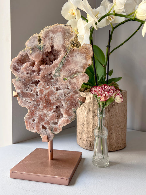 Coppia di Ametista Rosa - Cuore Geode