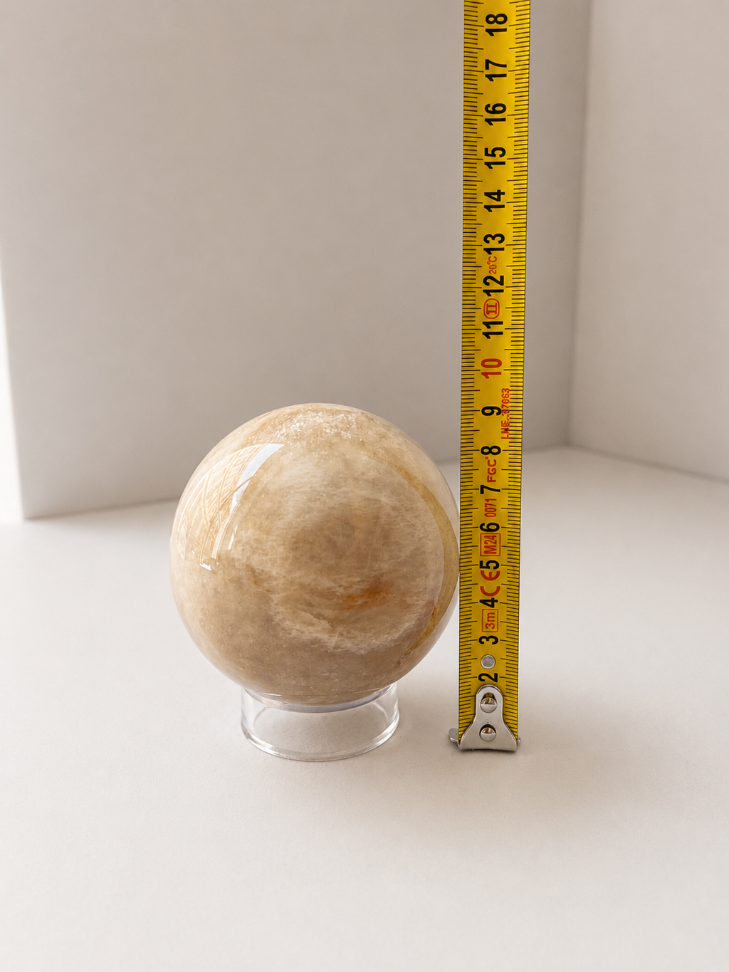 Peach Moonstone Sphere by Pietra Studio Milano