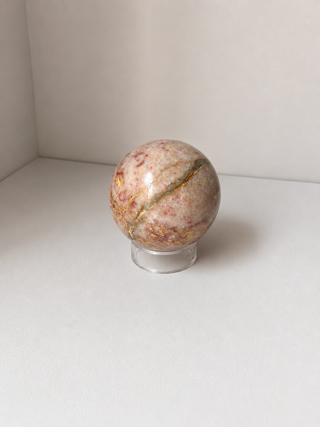 Pink Calcite Sphere by Pietra Studio Milano