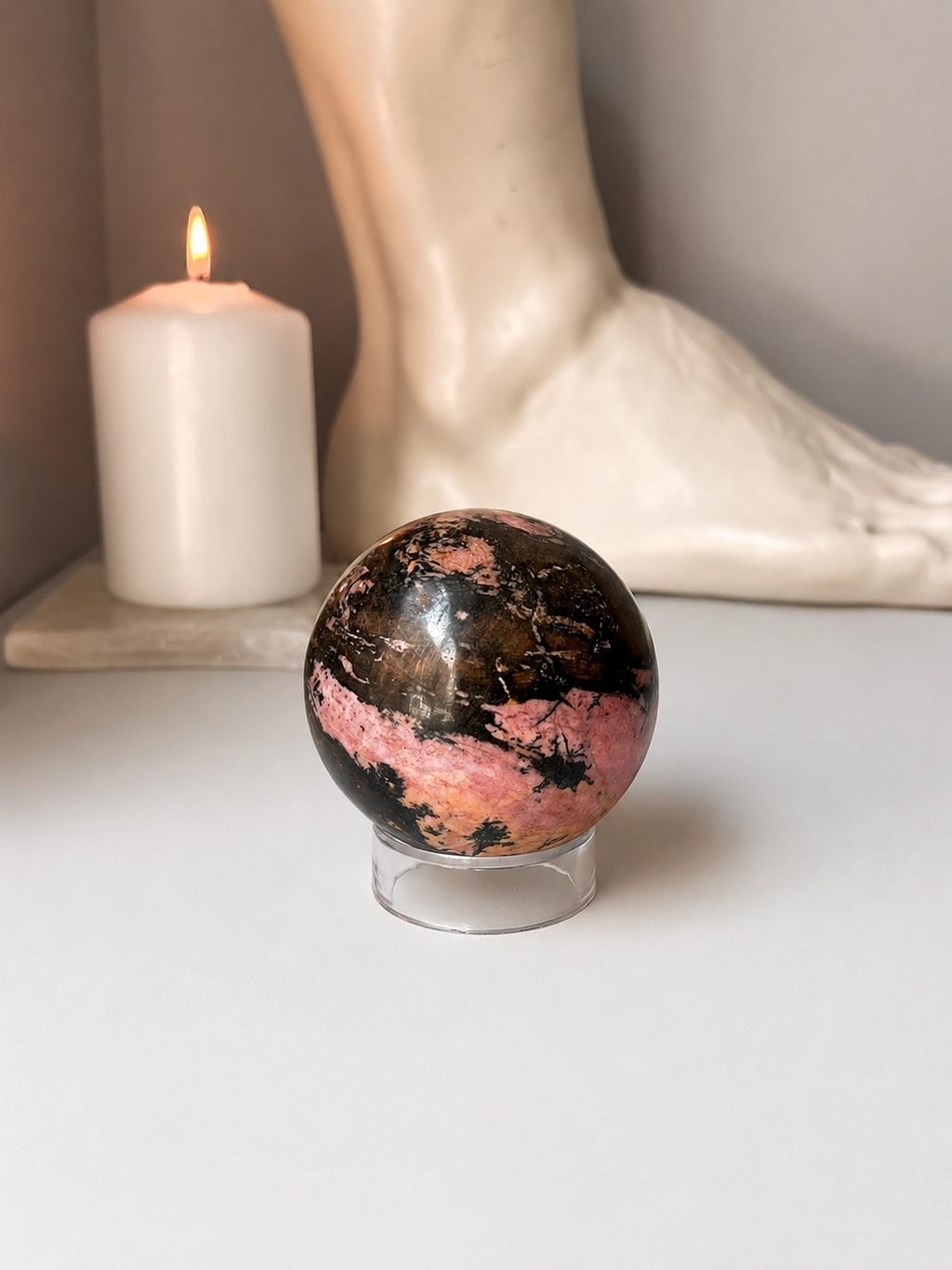 Rhodonite Sphere by Pietra Studio Milano 