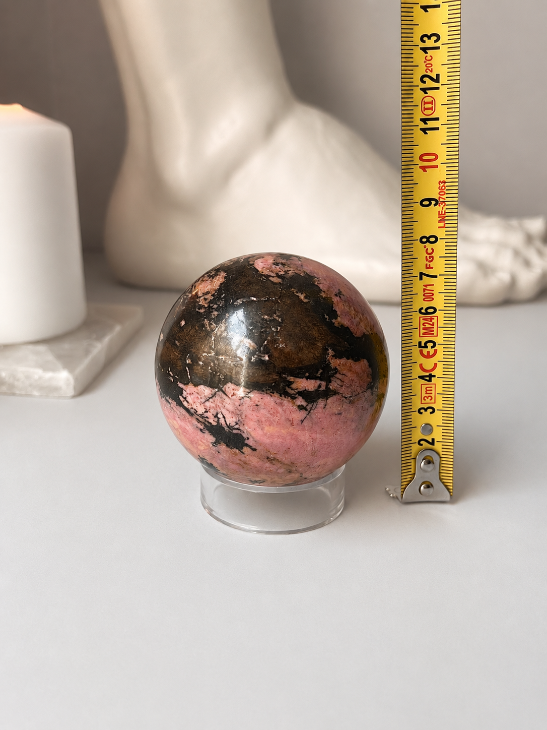 Rhodonite Sphere by Pietra Studio Milano 