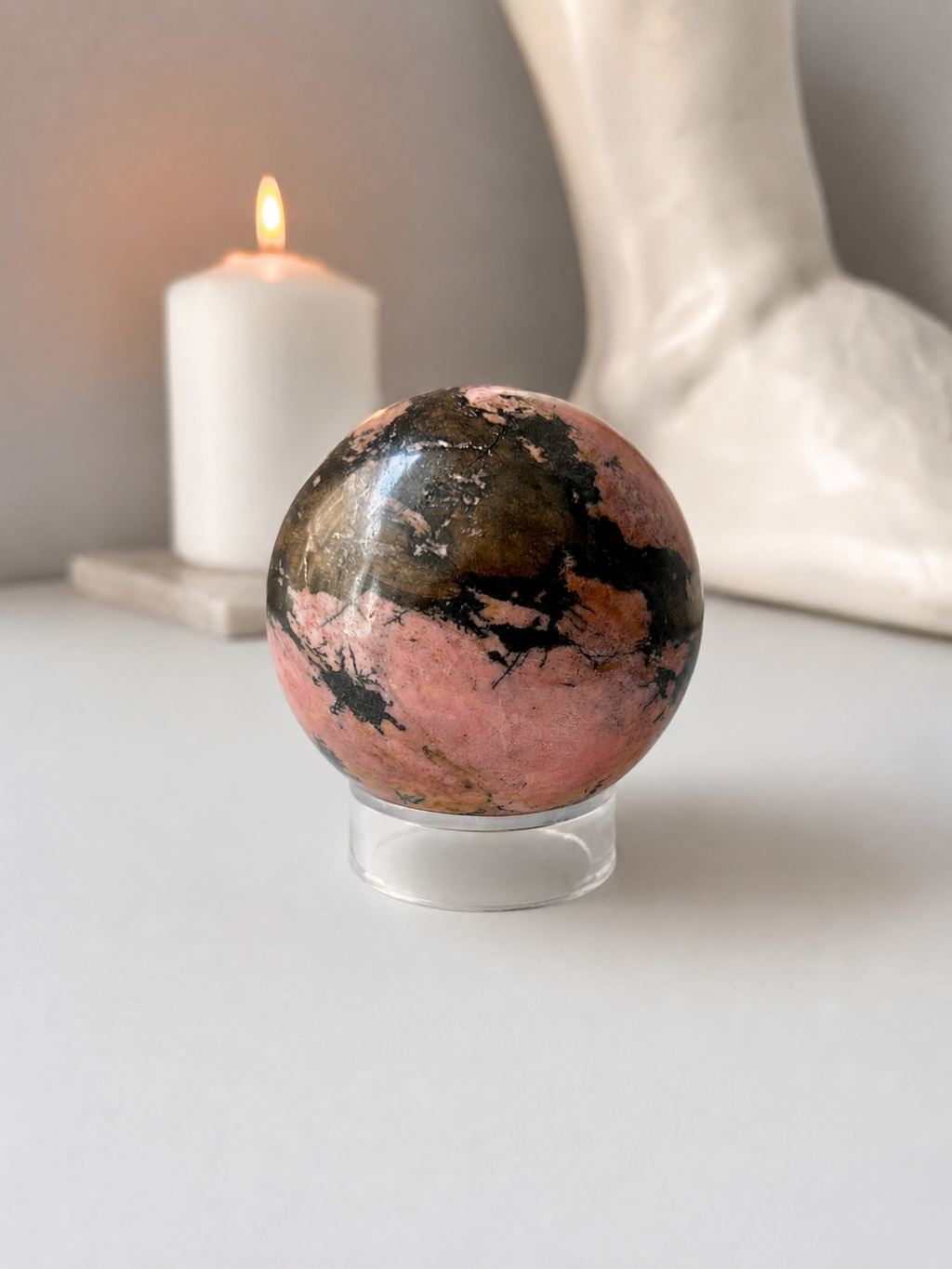 Rhodonite Sphere by Pietra Studio Milano 