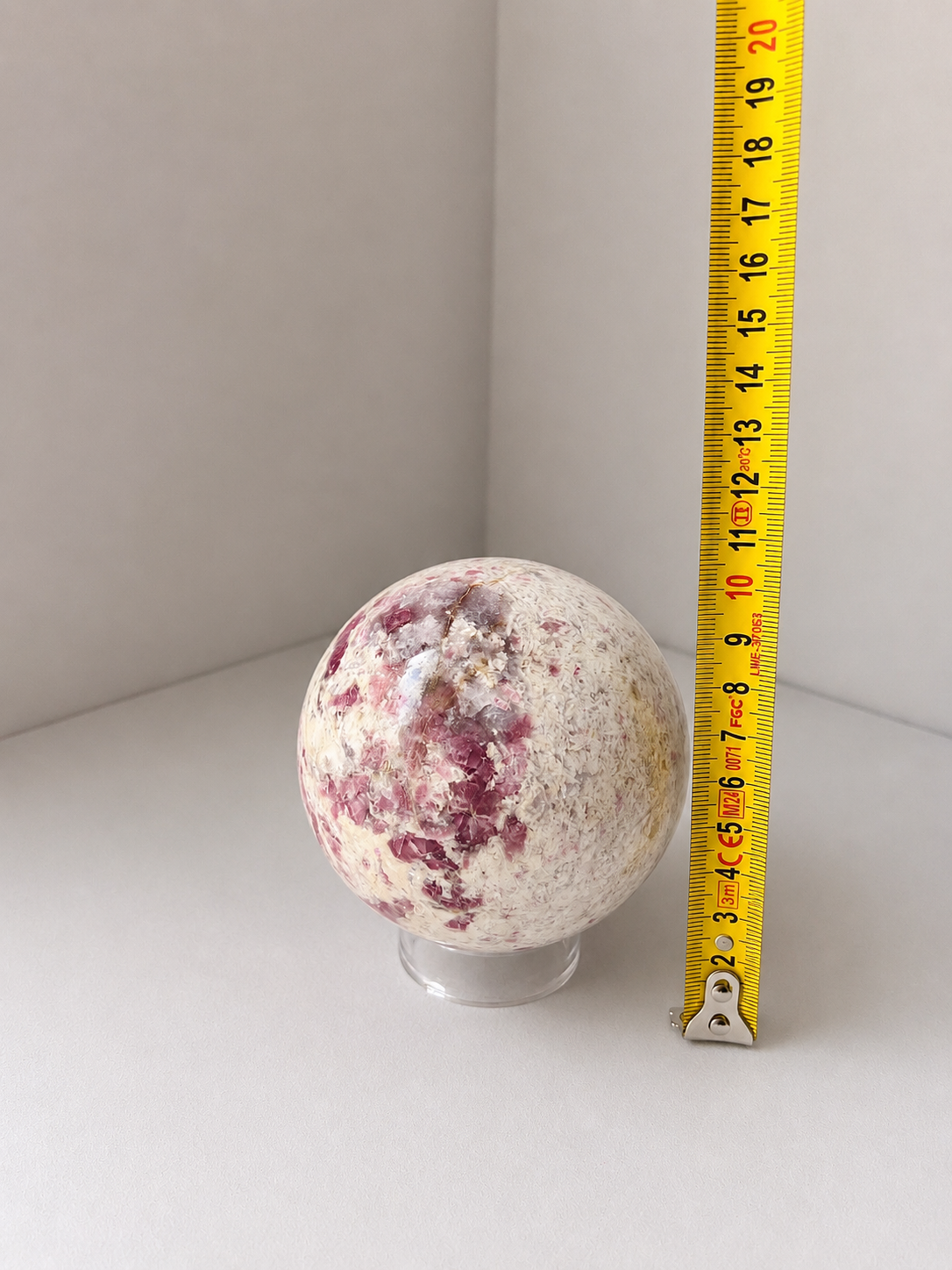Tourmaline Rubellite Sphere by Pietra Studio Milano 